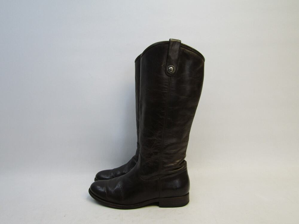 Frye Womens Size 8.5 B Brown Leather Knee High Cowboy Fashion Boots
